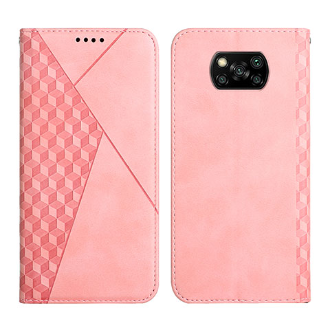 Coque Portefeuille Livre Cuir Etui Clapet Y02X pour Xiaomi Poco X3 NFC Or Rose