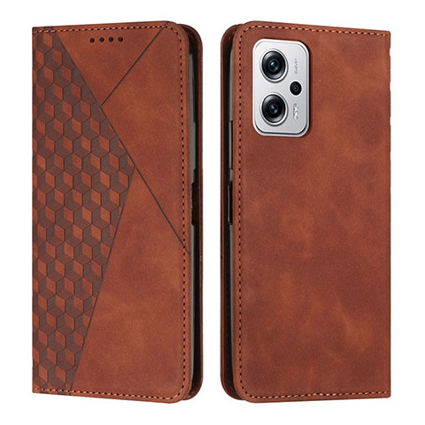 Coque Portefeuille Livre Cuir Etui Clapet Y02X pour Xiaomi Poco X4 GT 5G Marron