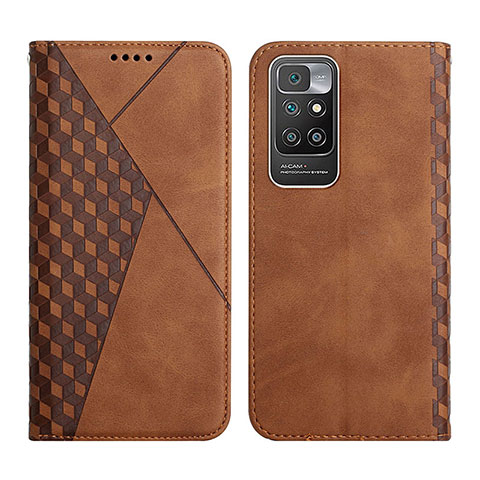 Coque Portefeuille Livre Cuir Etui Clapet Y02X pour Xiaomi Redmi 10 (2022) Marron