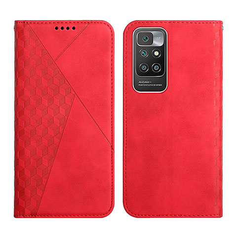 Coque Portefeuille Livre Cuir Etui Clapet Y02X pour Xiaomi Redmi 10 4G Rouge