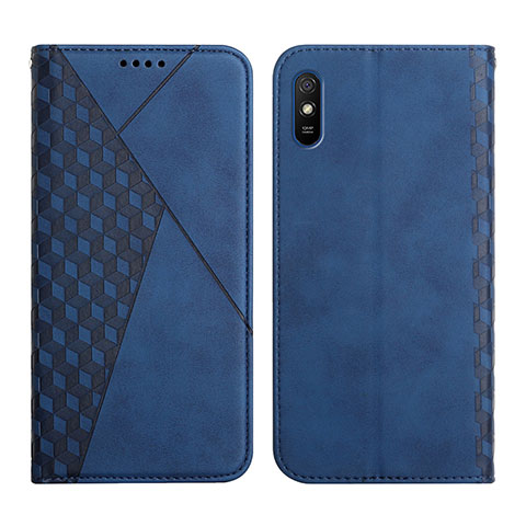 Coque Portefeuille Livre Cuir Etui Clapet Y02X pour Xiaomi Redmi 9AT Bleu