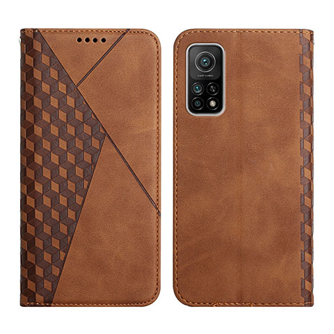 Coque Portefeuille Livre Cuir Etui Clapet Y02X pour Xiaomi Redmi K30S 5G Marron