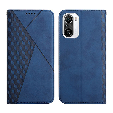 Coque Portefeuille Livre Cuir Etui Clapet Y02X pour Xiaomi Redmi K40 5G Bleu