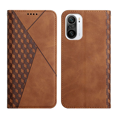 Coque Portefeuille Livre Cuir Etui Clapet Y02X pour Xiaomi Redmi K40 5G Marron