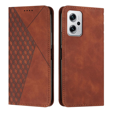 Coque Portefeuille Livre Cuir Etui Clapet Y02X pour Xiaomi Redmi K50i 5G Marron