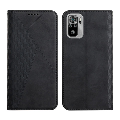 Coque Portefeuille Livre Cuir Etui Clapet Y02X pour Xiaomi Redmi Note 10 4G Noir