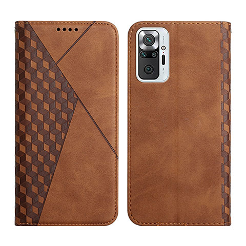 Coque Portefeuille Livre Cuir Etui Clapet Y02X pour Xiaomi Redmi Note 10 Pro 4G Marron