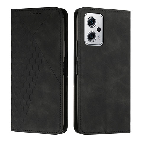 Coque Portefeuille Livre Cuir Etui Clapet Y02X pour Xiaomi Redmi Note 11T Pro+ Plus 5G Noir