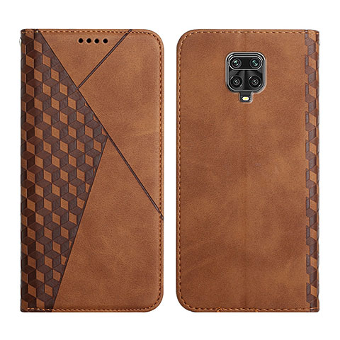 Coque Portefeuille Livre Cuir Etui Clapet Y02X pour Xiaomi Redmi Note 9 Pro Marron