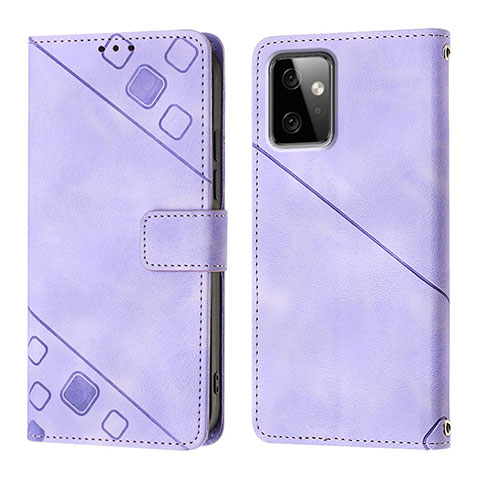 Coque Portefeuille Livre Cuir Etui Clapet Y03B pour Motorola Moto G Power 5G (2023) Violet