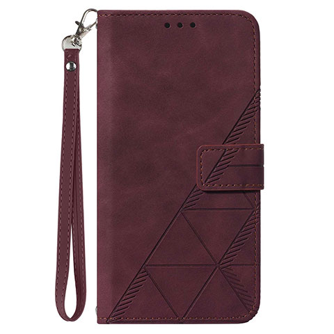 Coque Portefeuille Livre Cuir Etui Clapet Y03B pour Samsung Galaxy A21s Vin Rouge