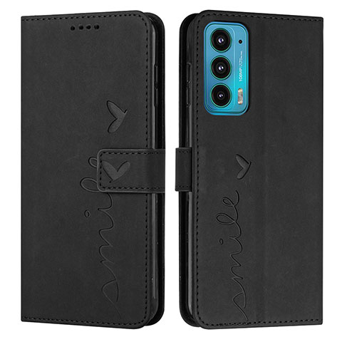 Coque Portefeuille Livre Cuir Etui Clapet Y03X pour Motorola Moto Edge 20 5G Noir