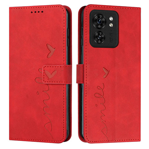 Coque Portefeuille Livre Cuir Etui Clapet Y03X pour Motorola Moto Edge (2023) 5G Rouge