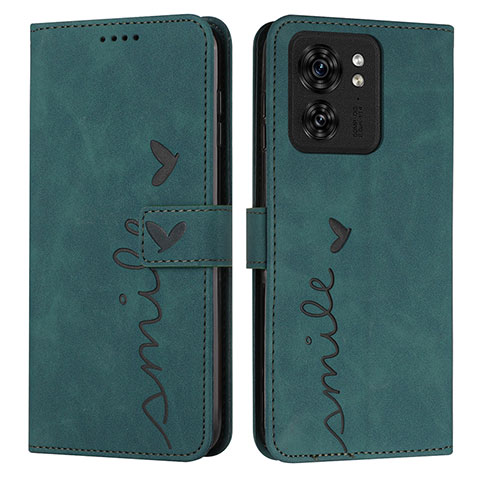 Coque Portefeuille Livre Cuir Etui Clapet Y03X pour Motorola Moto Edge (2023) 5G Vert