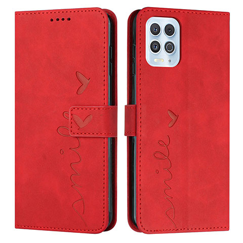 Coque Portefeuille Livre Cuir Etui Clapet Y03X pour Motorola Moto Edge S 5G Rouge