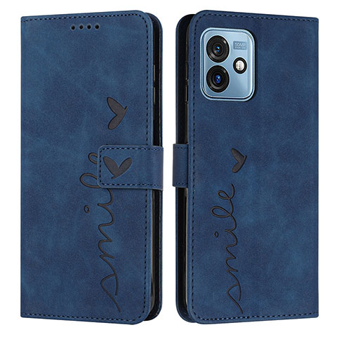 Coque Portefeuille Livre Cuir Etui Clapet Y03X pour Motorola Moto G 5G (2023) Bleu