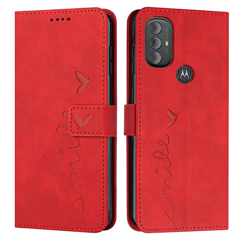 Coque Portefeuille Livre Cuir Etui Clapet Y03X pour Motorola Moto G Play Gen 2 Rouge