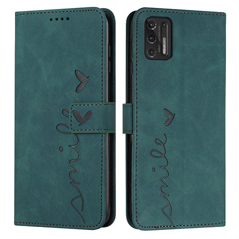 Coque Portefeuille Livre Cuir Etui Clapet Y03X pour Motorola Moto G Stylus (2021) Vert