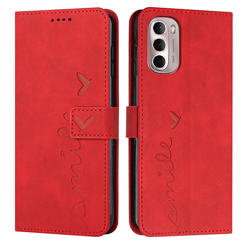 Coque Portefeuille Livre Cuir Etui Clapet Y03X pour Motorola Moto G Stylus (2022) 5G Rouge