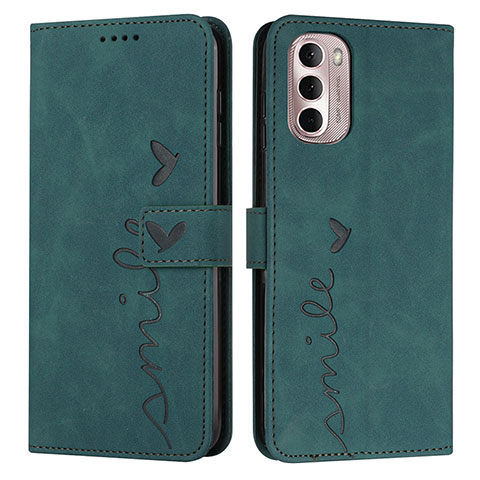 Coque Portefeuille Livre Cuir Etui Clapet Y03X pour Motorola Moto G Stylus (2022) 5G Vert