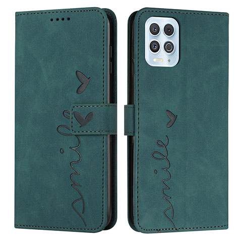 Coque Portefeuille Livre Cuir Etui Clapet Y03X pour Motorola Moto G100 5G Vert