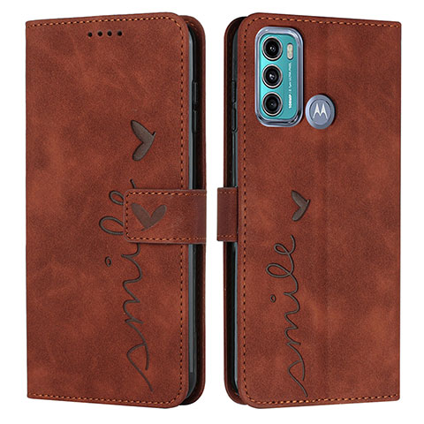 Coque Portefeuille Livre Cuir Etui Clapet Y03X pour Motorola Moto G40 Fusion Marron