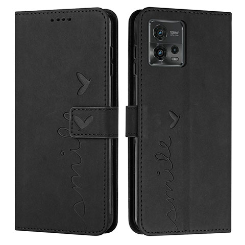 Coque Portefeuille Livre Cuir Etui Clapet Y03X pour Motorola Moto G72 Noir