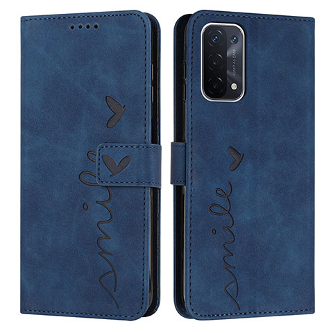 Coque Portefeuille Livre Cuir Etui Clapet Y03X pour OnePlus Nord N200 5G Bleu