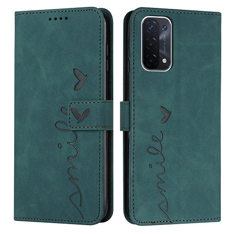 Coque Portefeuille Livre Cuir Etui Clapet Y03X pour OnePlus Nord N200 5G Vert