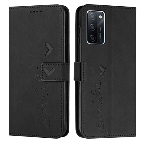 Coque Portefeuille Livre Cuir Etui Clapet Y03X pour Oppo A55S 5G Noir