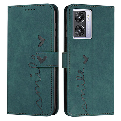 Coque Portefeuille Livre Cuir Etui Clapet Y03X pour Oppo A56S 5G Vert