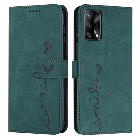 Coque Portefeuille Livre Cuir Etui Clapet Y03X pour Oppo A74 4G Vert