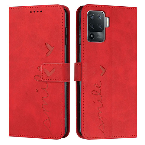 Coque Portefeuille Livre Cuir Etui Clapet Y03X pour Oppo A94 4G Rouge