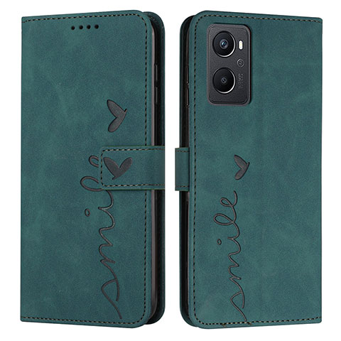 Coque Portefeuille Livre Cuir Etui Clapet Y03X pour Oppo A96 4G Vert