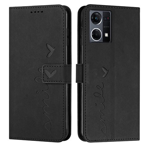 Coque Portefeuille Livre Cuir Etui Clapet Y03X pour Oppo F21 Pro 4G Noir