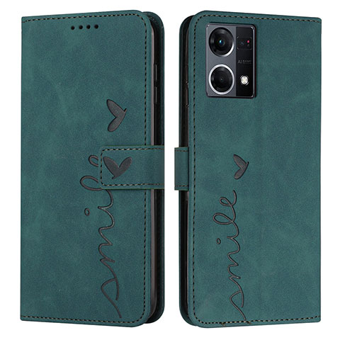 Coque Portefeuille Livre Cuir Etui Clapet Y03X pour Oppo F21 Pro 4G Vert