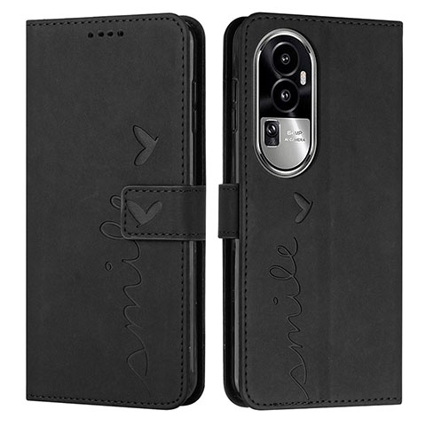 Coque Portefeuille Livre Cuir Etui Clapet Y03X pour Oppo Reno10 Pro+ Plus 5G Noir