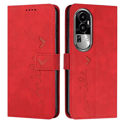 Coque Portefeuille Livre Cuir Etui Clapet Y03X pour Oppo Reno10 Pro+ Plus 5G Rouge