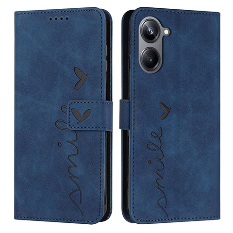 Coque Portefeuille Livre Cuir Etui Clapet Y03X pour Realme 10 4G Bleu