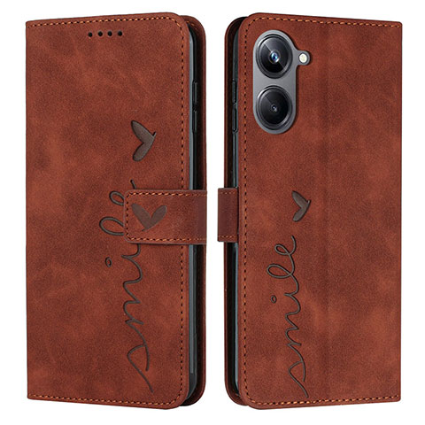 Coque Portefeuille Livre Cuir Etui Clapet Y03X pour Realme 10 4G Marron