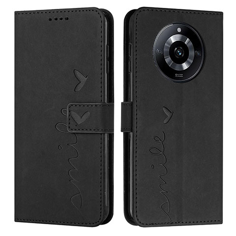 Coque Portefeuille Livre Cuir Etui Clapet Y03X pour Realme 11 Pro 5G Noir