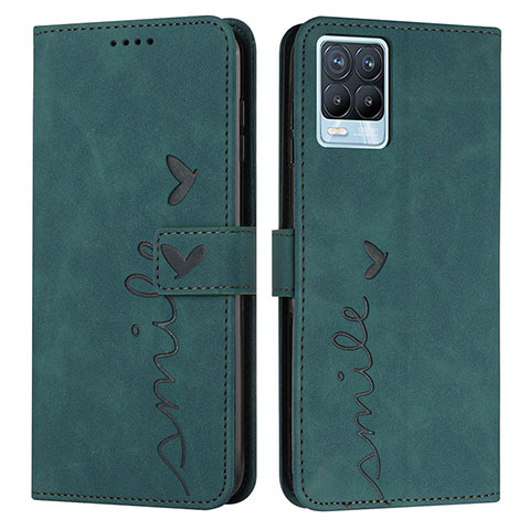 Coque Portefeuille Livre Cuir Etui Clapet Y03X pour Realme 8 4G Vert