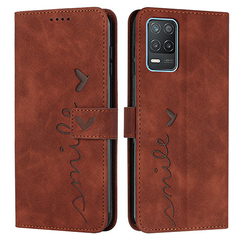 Coque Portefeuille Livre Cuir Etui Clapet Y03X pour Realme 8 5G Marron