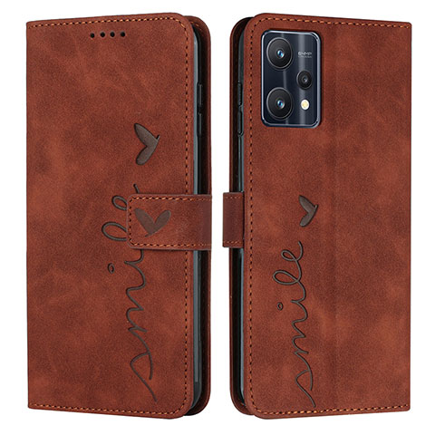 Coque Portefeuille Livre Cuir Etui Clapet Y03X pour Realme 9 4G Marron