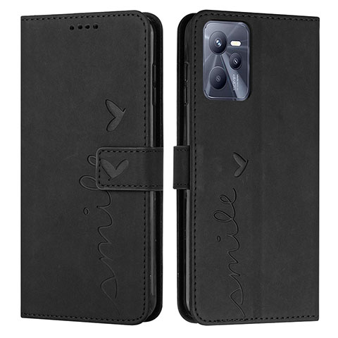 Coque Portefeuille Livre Cuir Etui Clapet Y03X pour Realme C35 Noir