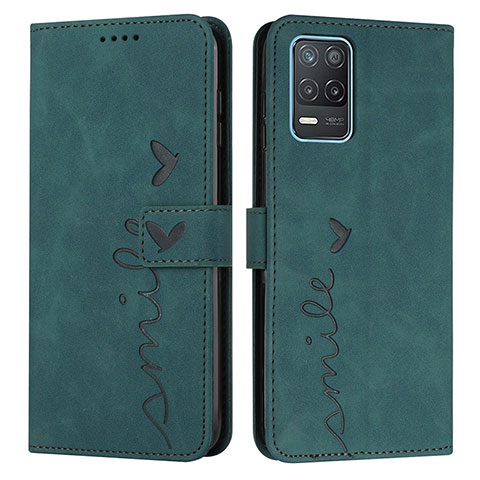 Coque Portefeuille Livre Cuir Etui Clapet Y03X pour Realme Narzo 30 5G Vert