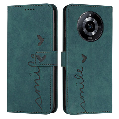 Coque Portefeuille Livre Cuir Etui Clapet Y03X pour Realme Narzo 60 Pro 5G Vert