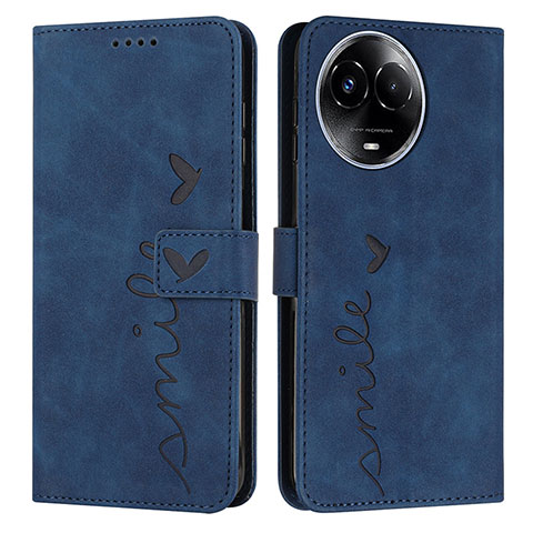 Coque Portefeuille Livre Cuir Etui Clapet Y03X pour Realme V50 5G Bleu