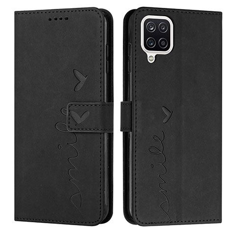 Coque Portefeuille Livre Cuir Etui Clapet Y03X pour Samsung Galaxy A12 Nacho Noir