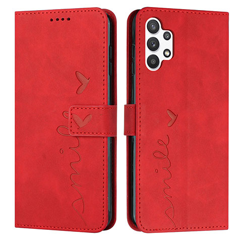 Coque Portefeuille Livre Cuir Etui Clapet Y03X pour Samsung Galaxy A13 4G Rouge